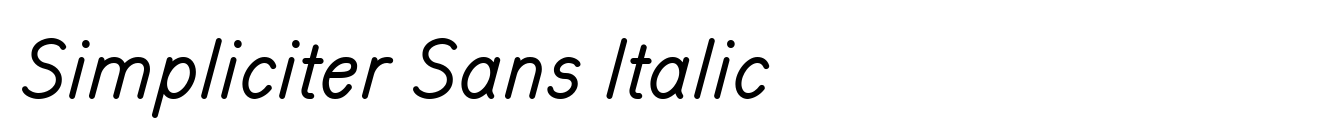 Simpliciter Sans Italic image